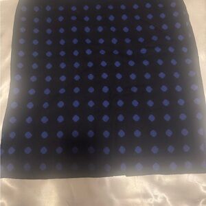 Talbots Black and Blue Polka Dot wool Pencil Skirt